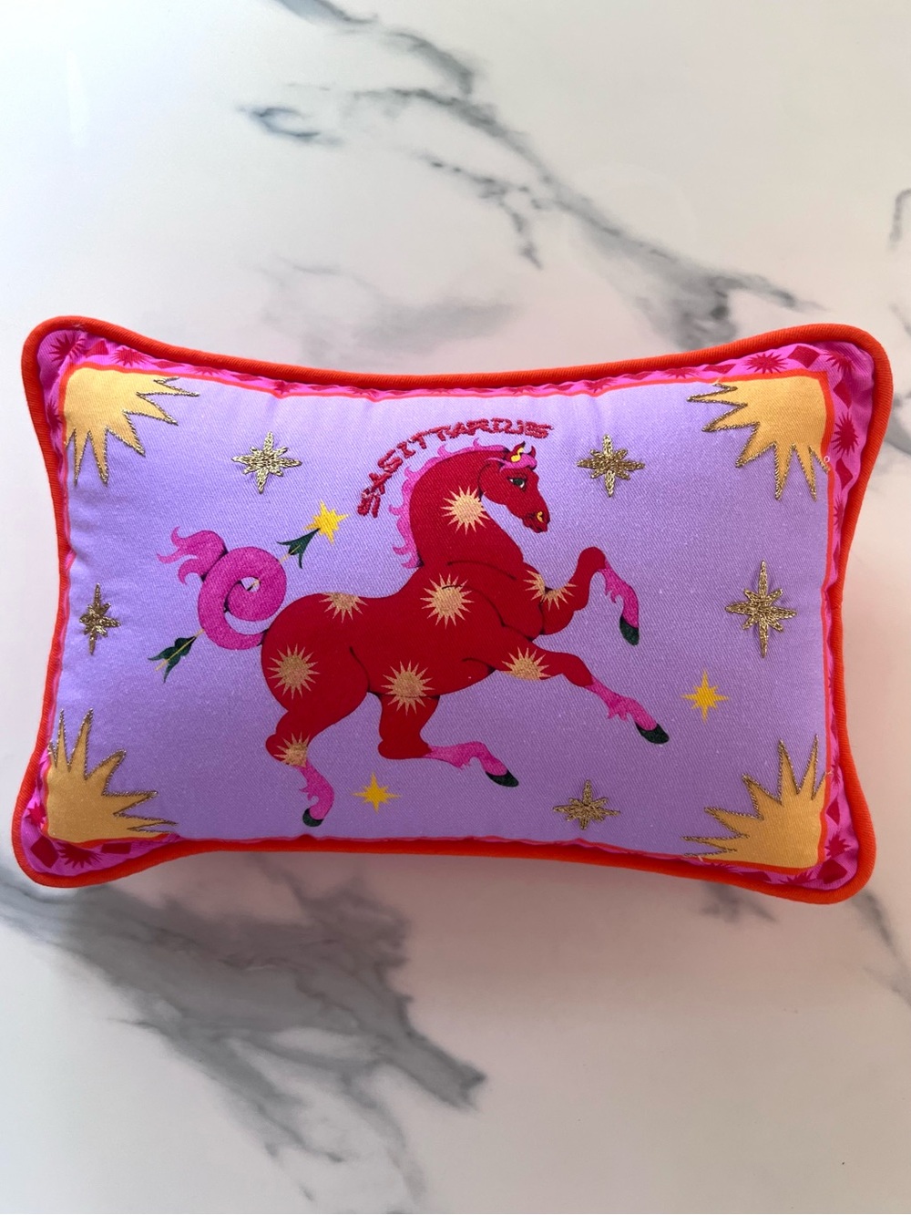 Anthropologie x LOU BENESCH Mini Stargazer Zodiac Pillow Astrology Sagittarius